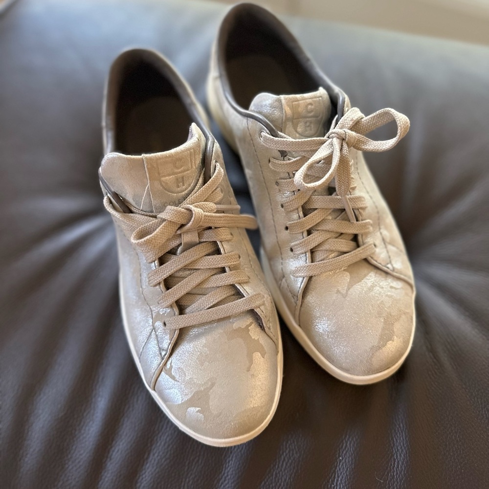 Cole Haan camo silver sneakers